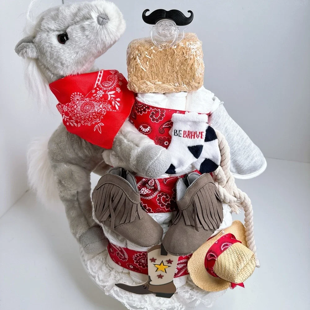 Cowboy Wild West Diaper Cake